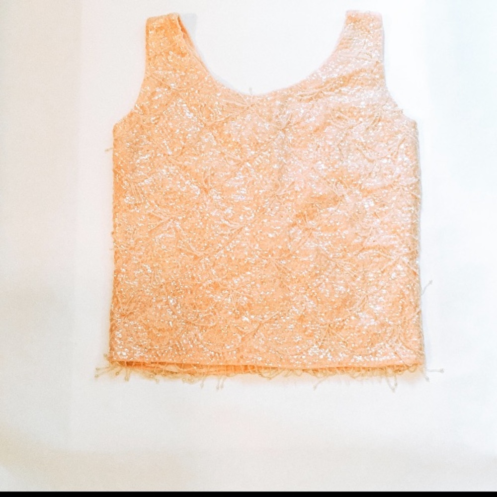 Vintage Beaded Wool Tank